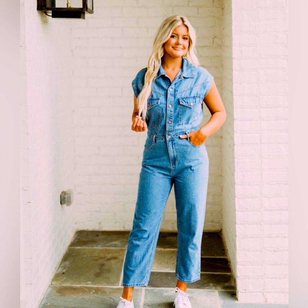 NWT Denim Jumpsuit